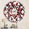 Designart 'Retro Circular Pattern Geometrical Mid-Century Modern Wall Clock
